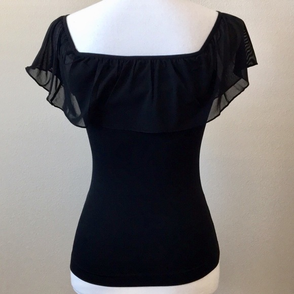 BLACK TULA SEAMLESS STRETCH TOP - Picture 6 of 10